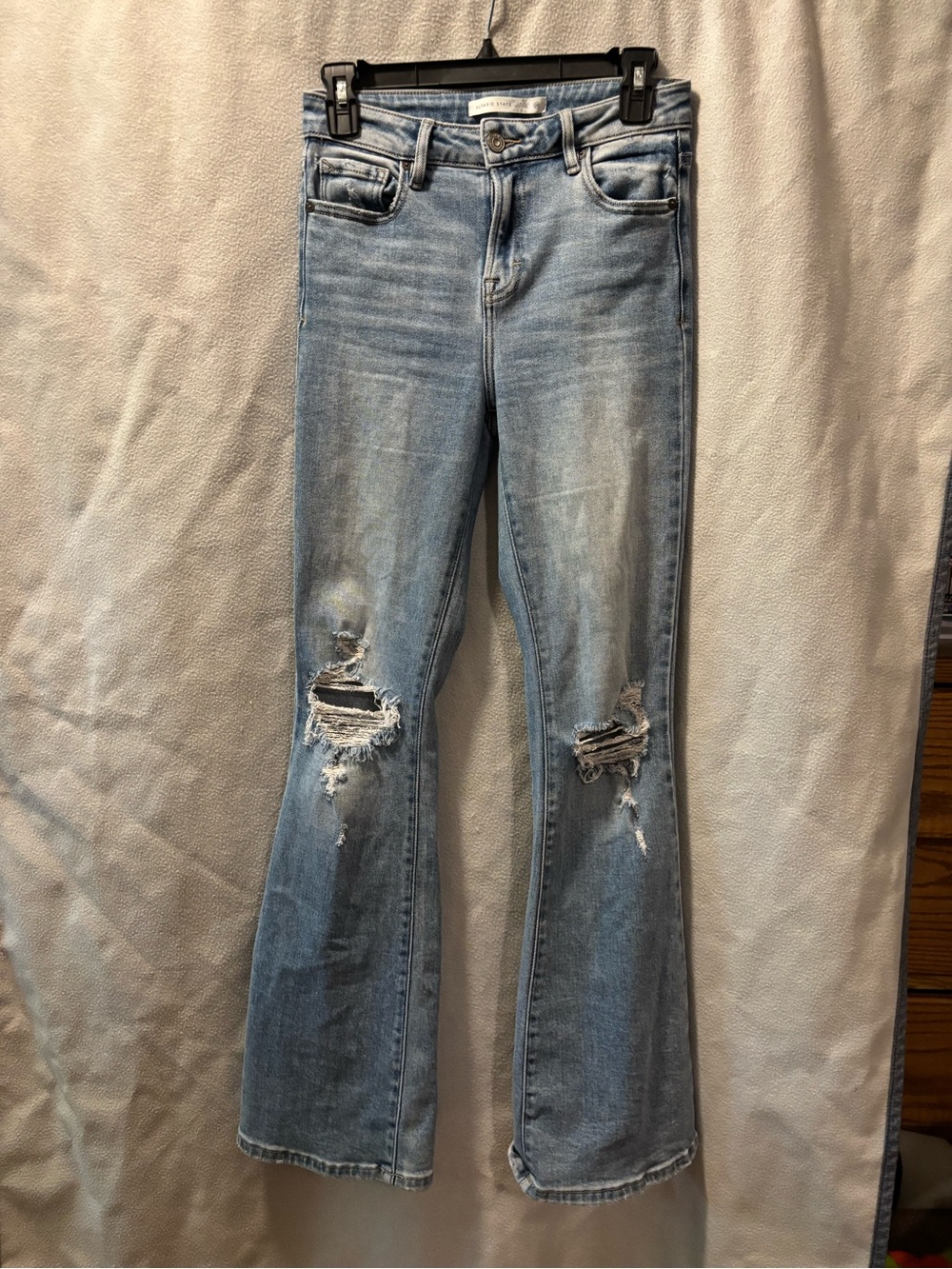 Altar'd State Light Blue Distressed Flare Jeans